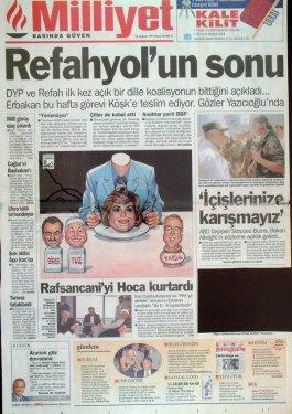 15 yıl önceki 28 Şubat manşetleri