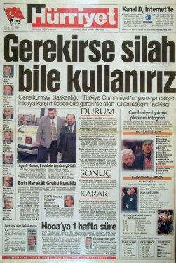 15 yıl önceki 28 Şubat manşetleri