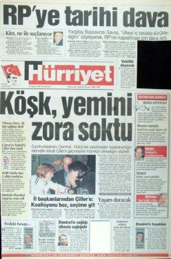 15 yıl önceki 28 Şubat manşetleri