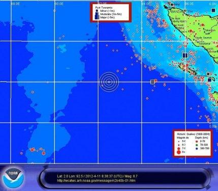 Endonezya'da 8.7 büyüklüğünde deprem
