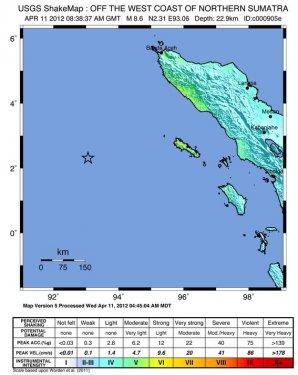 Endonezya'da 8.7 büyüklüğünde deprem