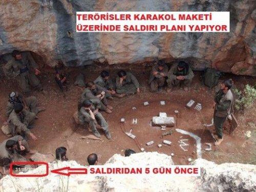 Karakol maketi üzerinde plan yapan PKK'lılar öldürüldü