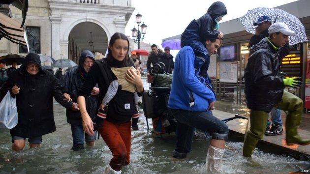 Venedik'teki su baskını 