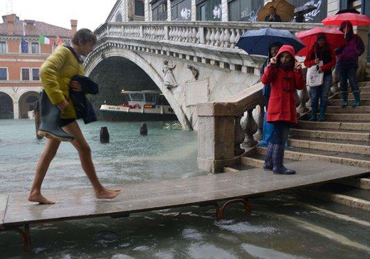 Venedik'teki su baskını 
