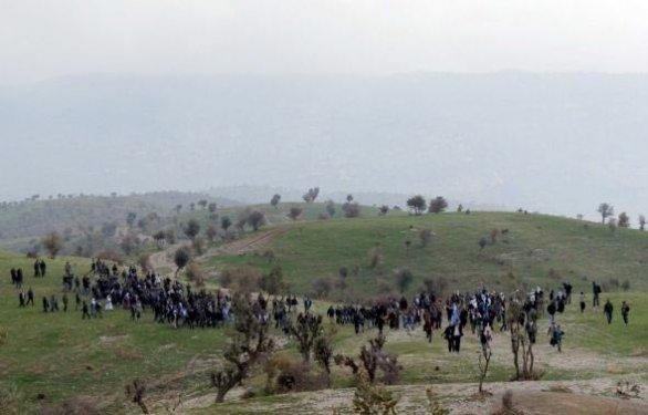 PKK'lı cenazesini helikopterle taşıdılar