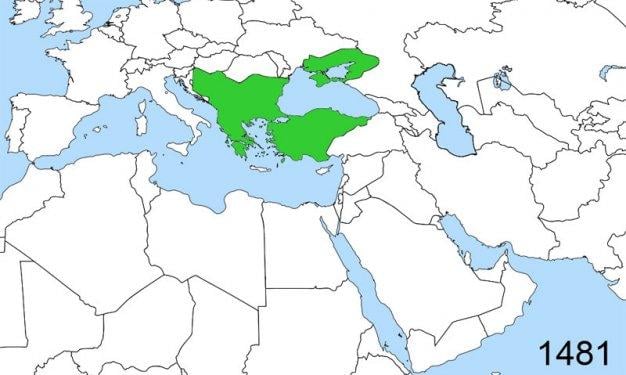Doğuştan yükselişe-zirveden çöküşe Osmanlı haritası