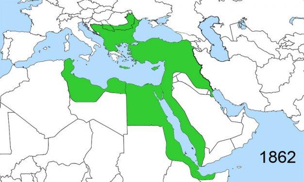 Doğuştan yükselişe-zirveden çöküşe Osmanlı haritası