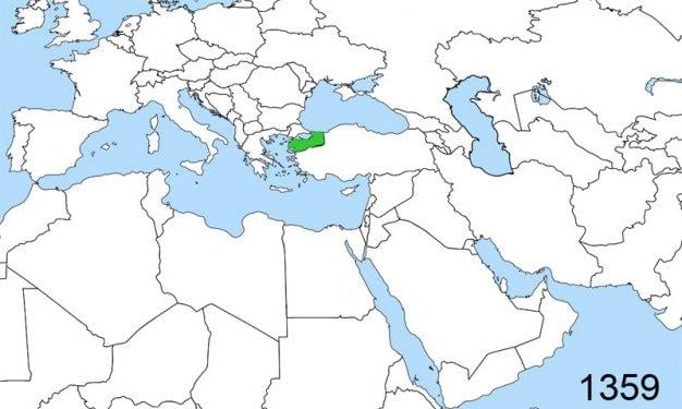 Doğuştan yükselişe-zirveden çöküşe Osmanlı haritası