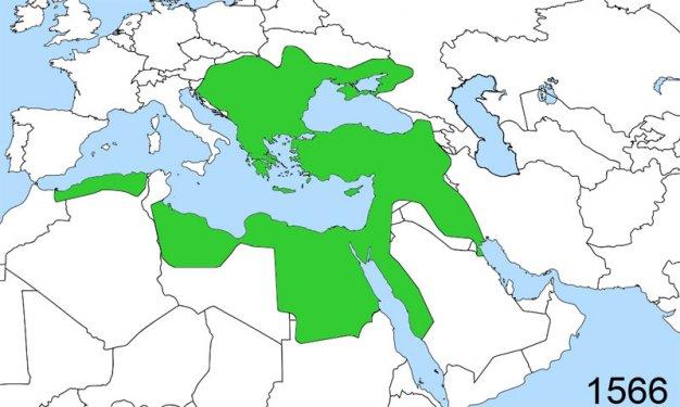 Doğuştan yükselişe-zirveden çöküşe Osmanlı haritası