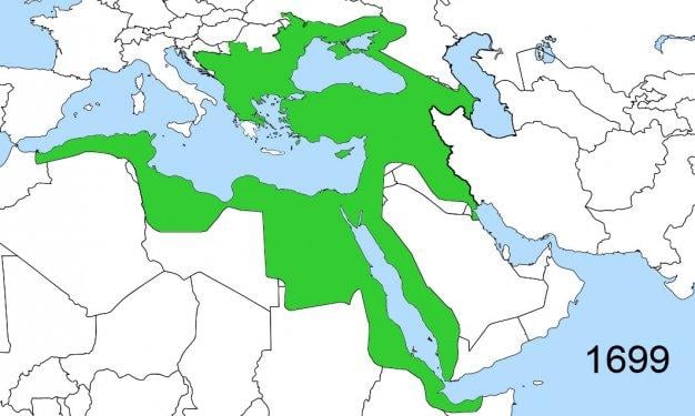 Doğuştan yükselişe-zirveden çöküşe Osmanlı haritası
