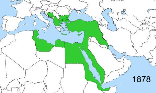 Doğuştan yükselişe-zirveden çöküşe Osmanlı haritası
