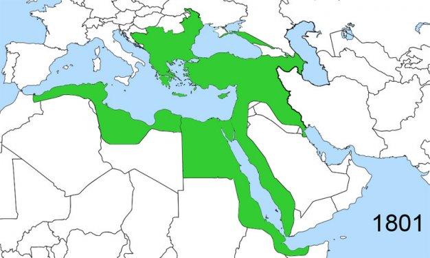 Doğuştan yükselişe-zirveden çöküşe Osmanlı haritası