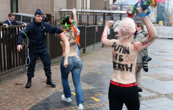 Femen'in Brüksel eylemi