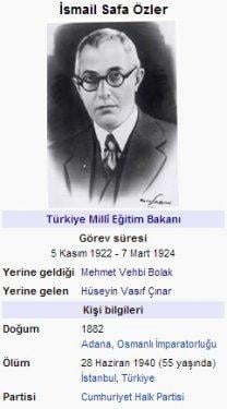 Cumhuriyetten bu yana Milli Eğitim Bakanları