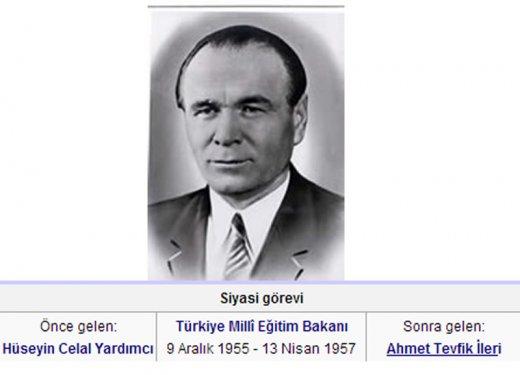 Cumhuriyetten bu yana Milli Eğitim Bakanları