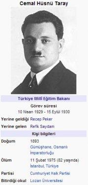 Cumhuriyetten bu yana Milli Eğitim Bakanları