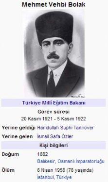 Cumhuriyetten bu yana Milli Eğitim Bakanları