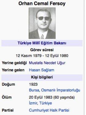 Cumhuriyetten bu yana Milli Eğitim Bakanları