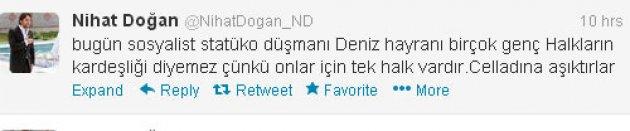 Nihat Doğan: Deniz Gezmiş benim dava arkadaşım