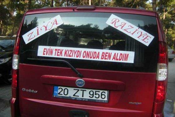 Gelin arabası arkası yazıları