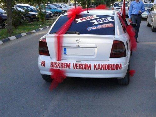 Gelin arabası arkası yazıları