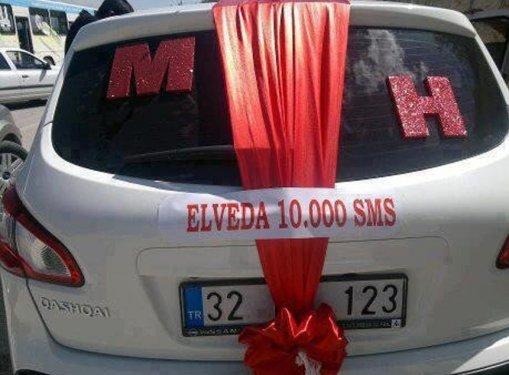 Gelin arabası arkası yazıları