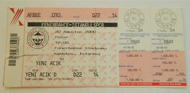 Eski maç biletleri