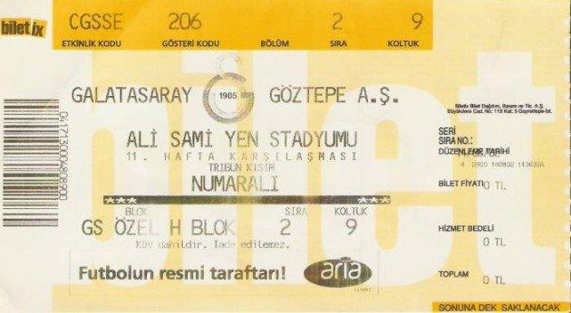 Eski maç biletleri
