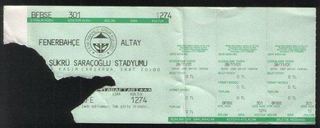 Eski maç biletleri