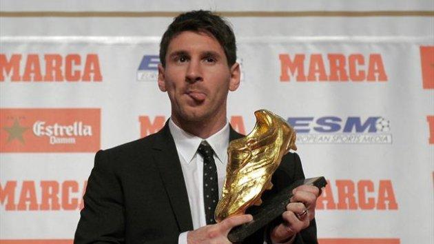 Messi 'Altın Ayakkabı' ödülünü 3.kez kazandı