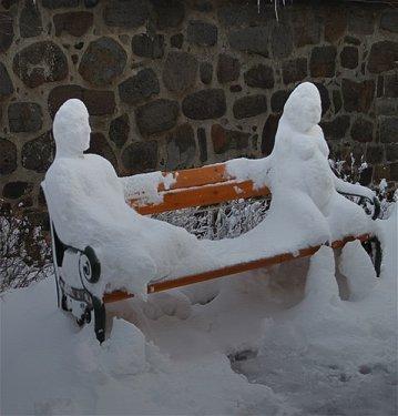 Göz alıcı kar heykeller 