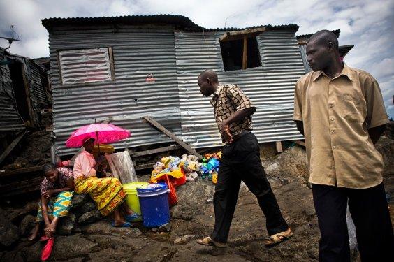 Afrika'da Victoria Gölü üzerinde bulunan Mgingo adası çok kalabalık