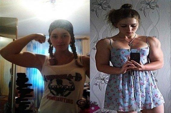 Valeria Lukyanova birçok erkeği kıskandıracak kaslara sahip