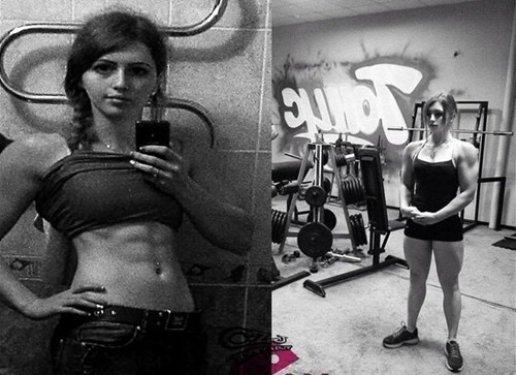 Valeria Lukyanova birçok erkeği kıskandıracak kaslara sahip