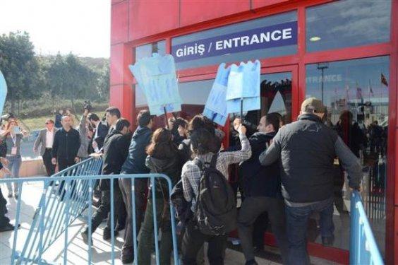 Baraj ve HES Fuarı’nı protesto ettiler 