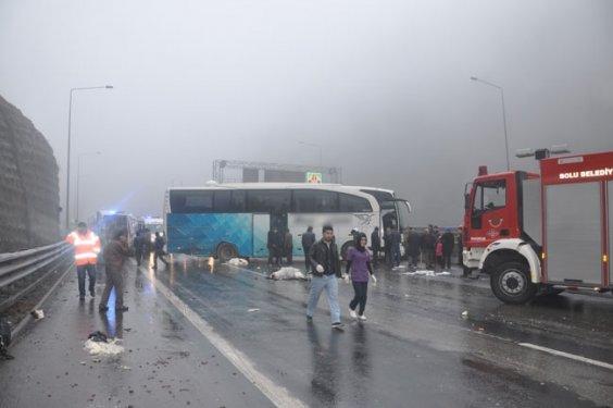 Bolu'da zincirleme kaza