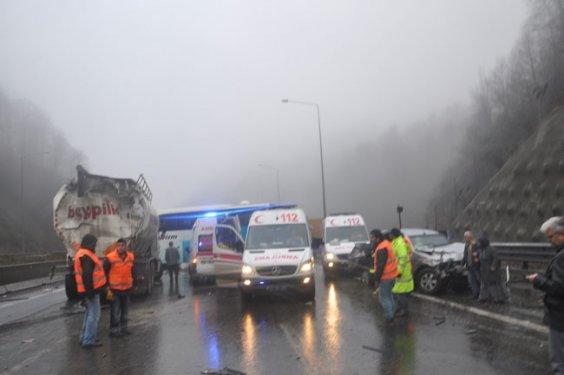 Bolu'da zincirleme kaza