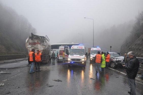 Bolu'da zincirleme kaza