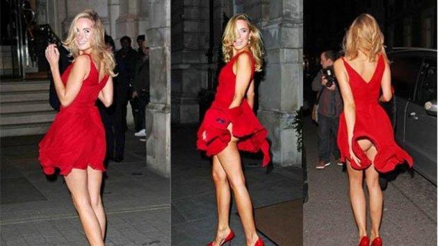 Kimberley Garner rüzgarın kurbanı oldu