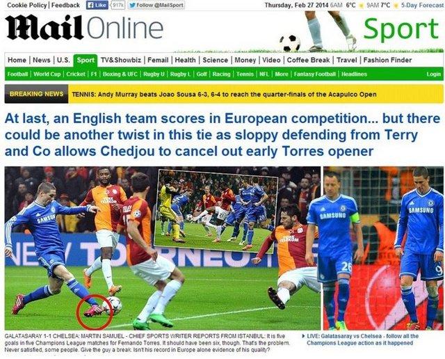 Galatasaray - Chelsea maçı dış basında