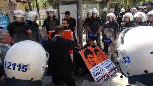 Hatay'da Başbakan protestosuna polis müdahalesi