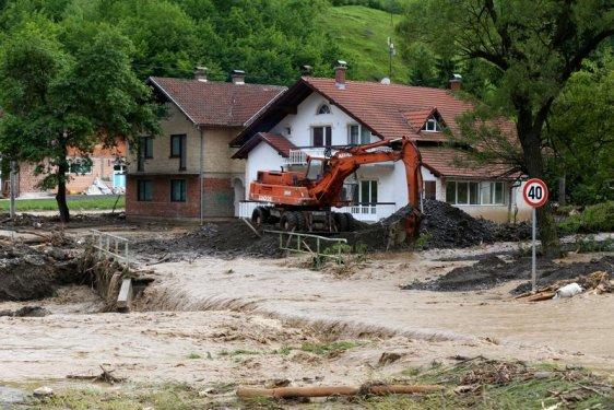 Bosna'da son yılların en büyük sel felaketi