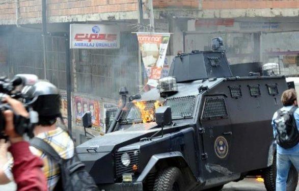 Okmeydanı'ndaki polis müdahalesinden görüntüler