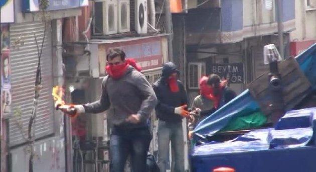 Okmeydanı'ndaki polis müdahalesinden görüntüler