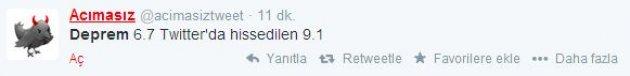 Deprem Twitter´ı da salladı
