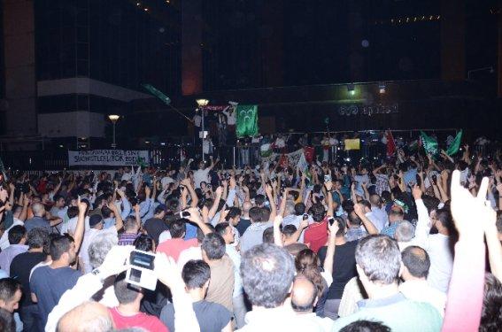 Levent'te İsrail Büyükelçiliği önünde eylem