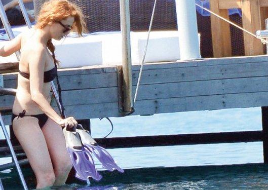 Mine Tugay Bodrum’da  tatil yapıyor 