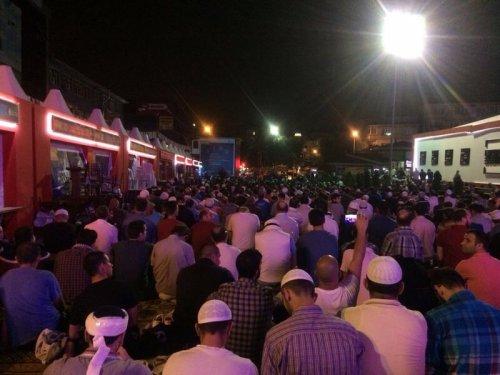 Ümraniye'de Gazze için sabah namazı kıldılar