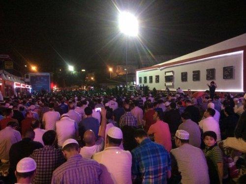 Ümraniye'de Gazze için sabah namazı kıldılar