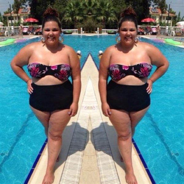 Kilolu kadınların "fatkini" çılgınlığı